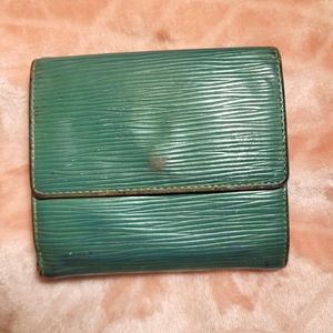 🔥Authentic Louis Vuitton Rare Green EPI Card Holder/Wallet